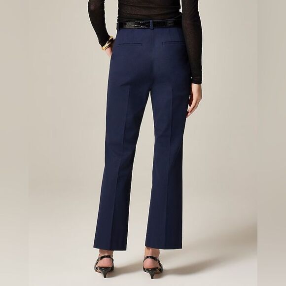 NWT J CREW Kaya pant in bi-stretch cotton blend in Navy - Picture 4 of 7